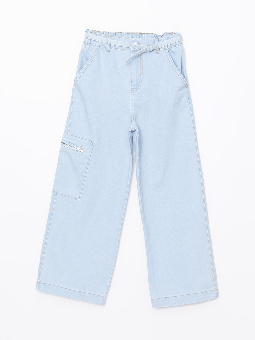 Elastic Waist Girls Jeans