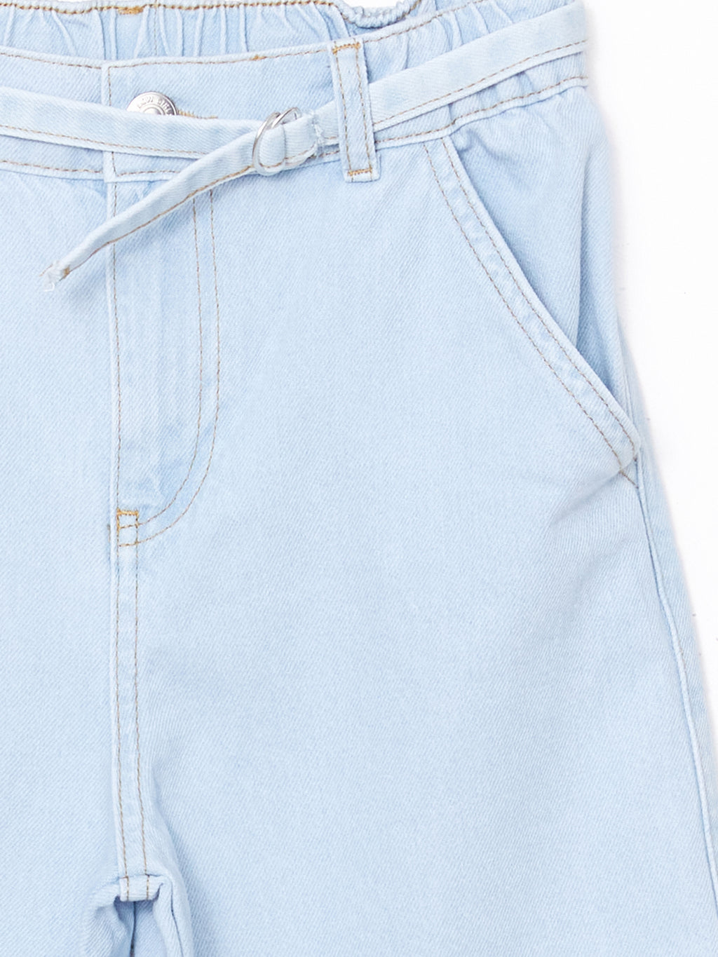 Elastic Waist Girls Jeans