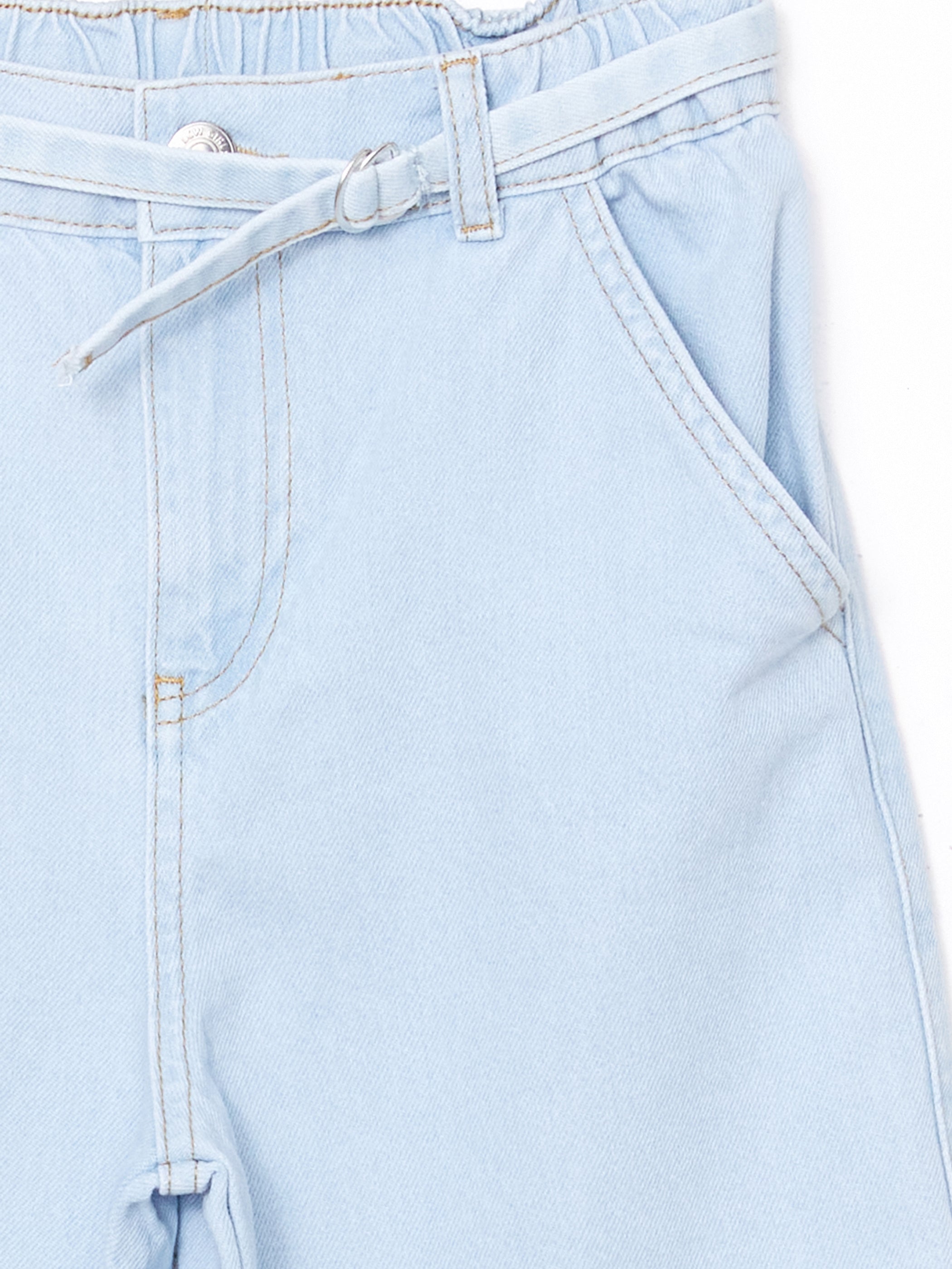 Elastic Waist Girls Jeans