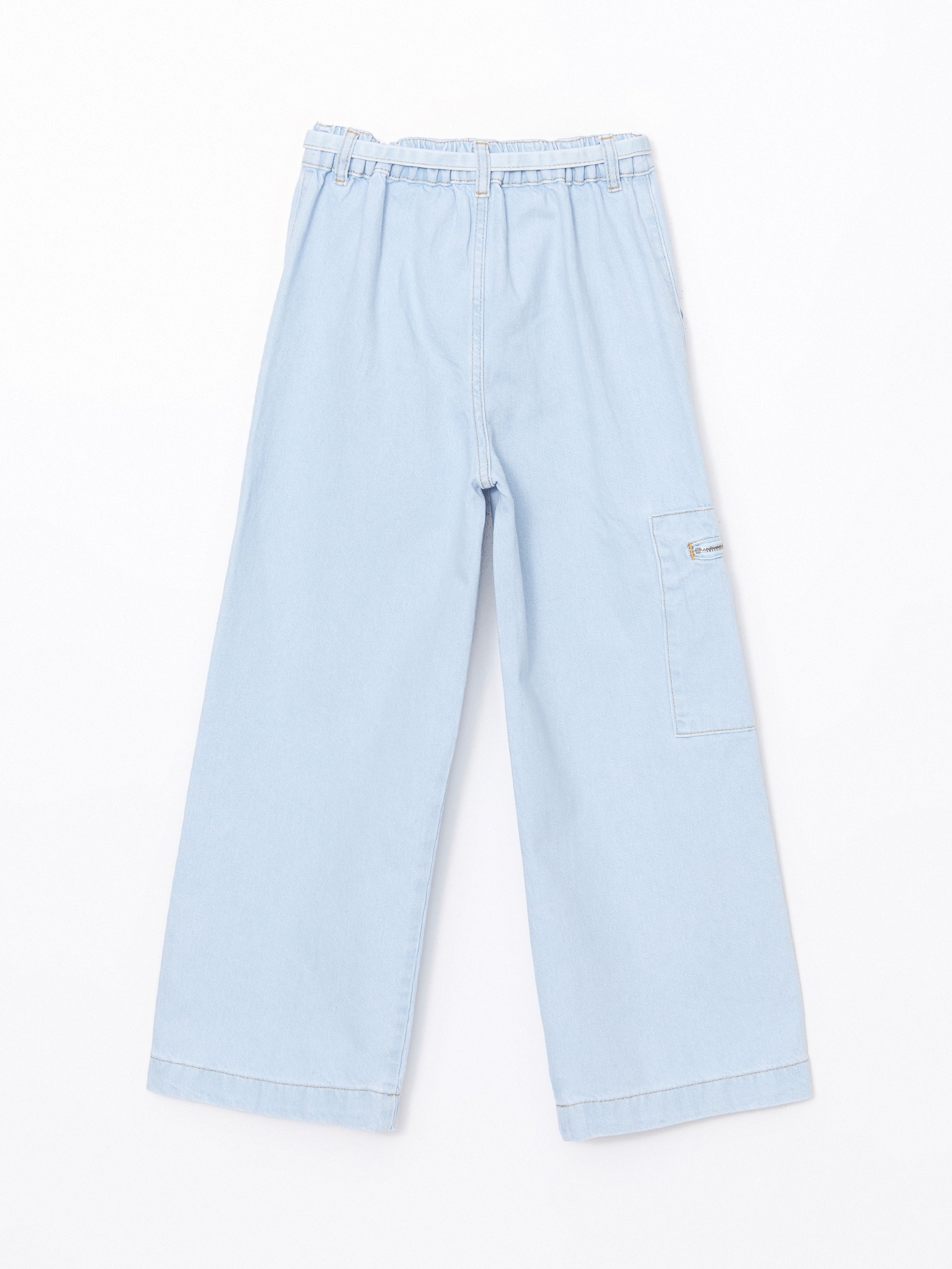 Elastic Waist Girls Jeans