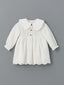 LCW baby Ecru Baby Collar Embroidered Girl Baby Dress