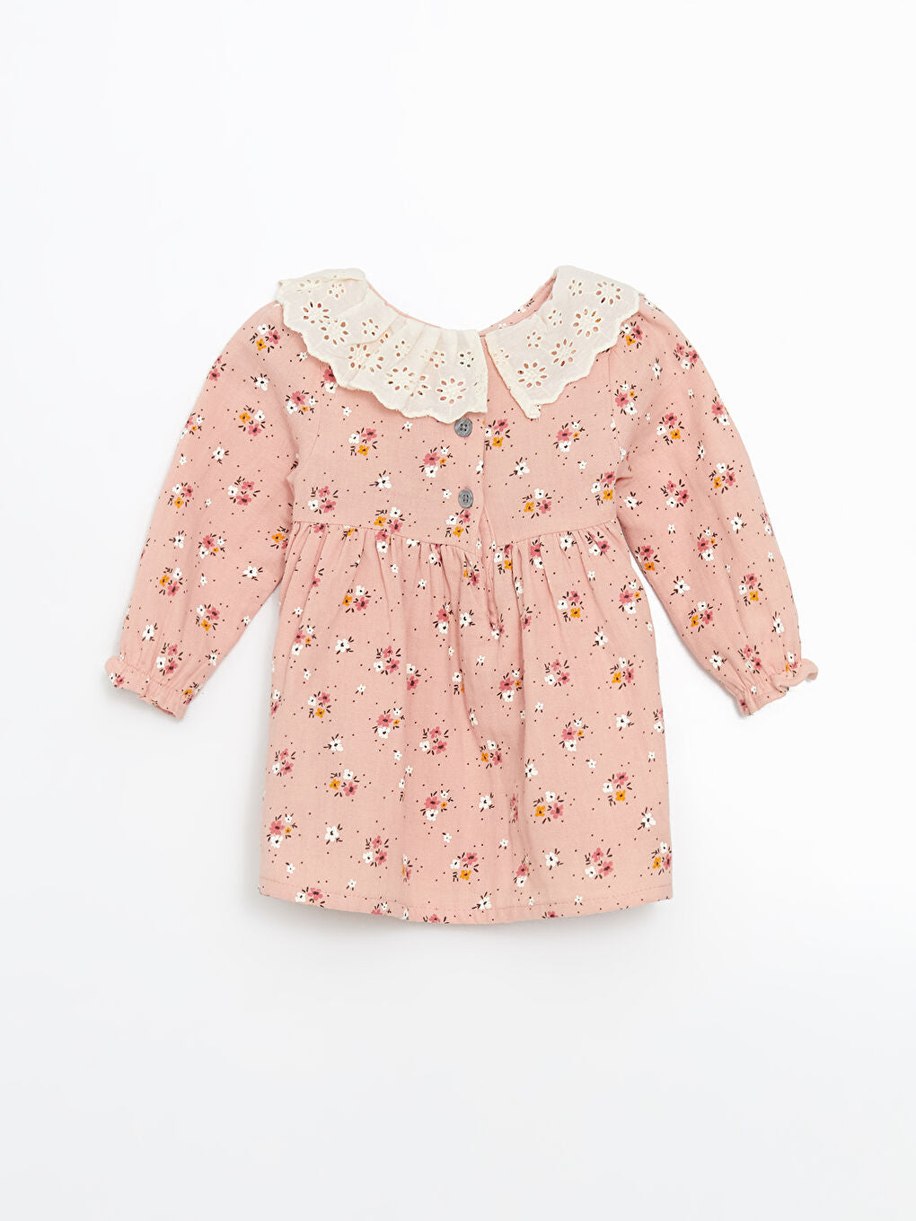 LCW baby Pink Baby Collar Floral Baby Girl Dress