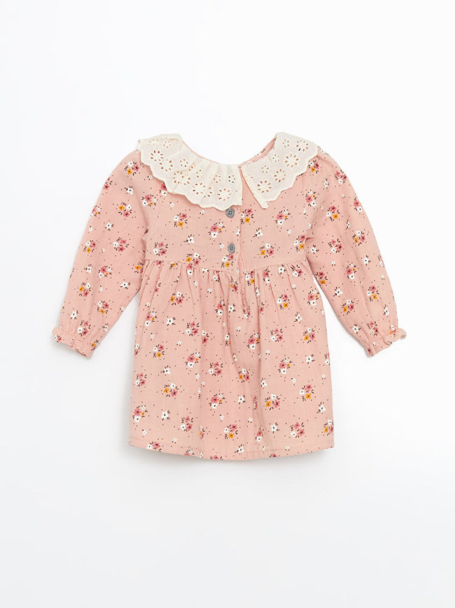 LCW baby Pink Baby Collar Floral Baby Girl Dress Main Image