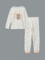 LCW Kids Ecru Crew Neck Girls Pajama Set