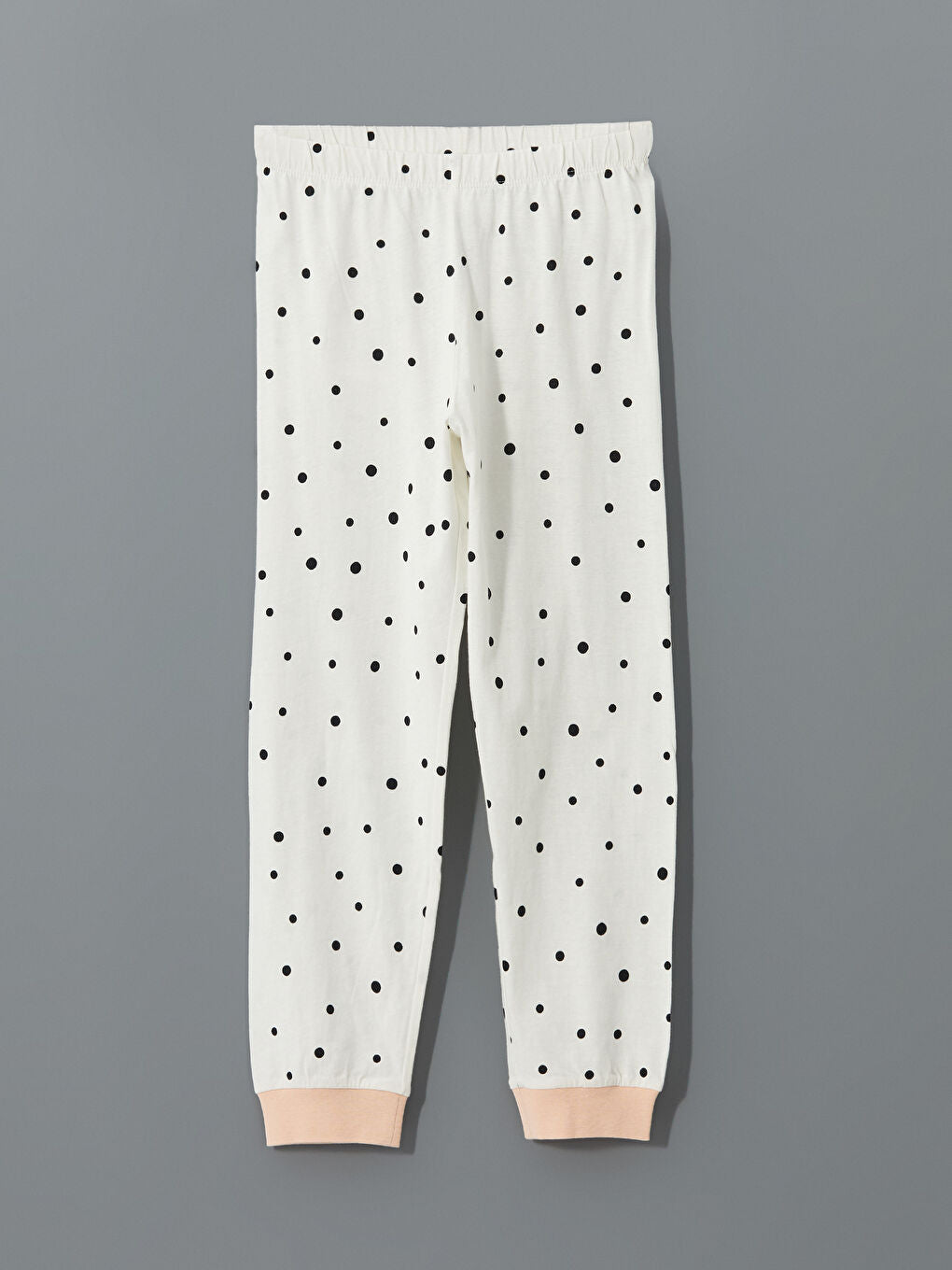 LCW Kids Ecru Crew Neck Girls Pajama Set