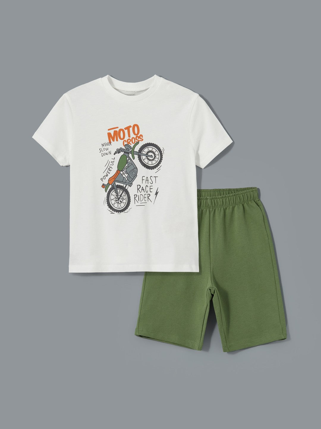 LCW Kids Crew Neck Printed Boy T-Shirt And Shorts 2-Pack