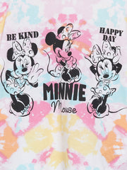 Crew Neck Minnie Mouse Printed Girls Pajama Set