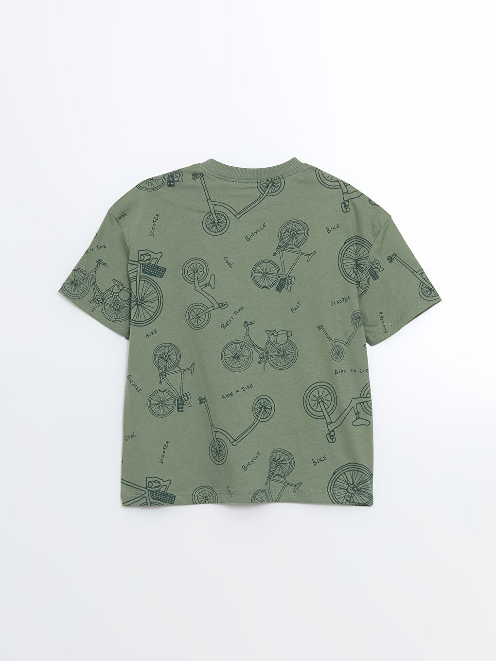 LCW Kids Beige Crew Neck Long Sleeve Printed Boy T-Shirt 2-Pack