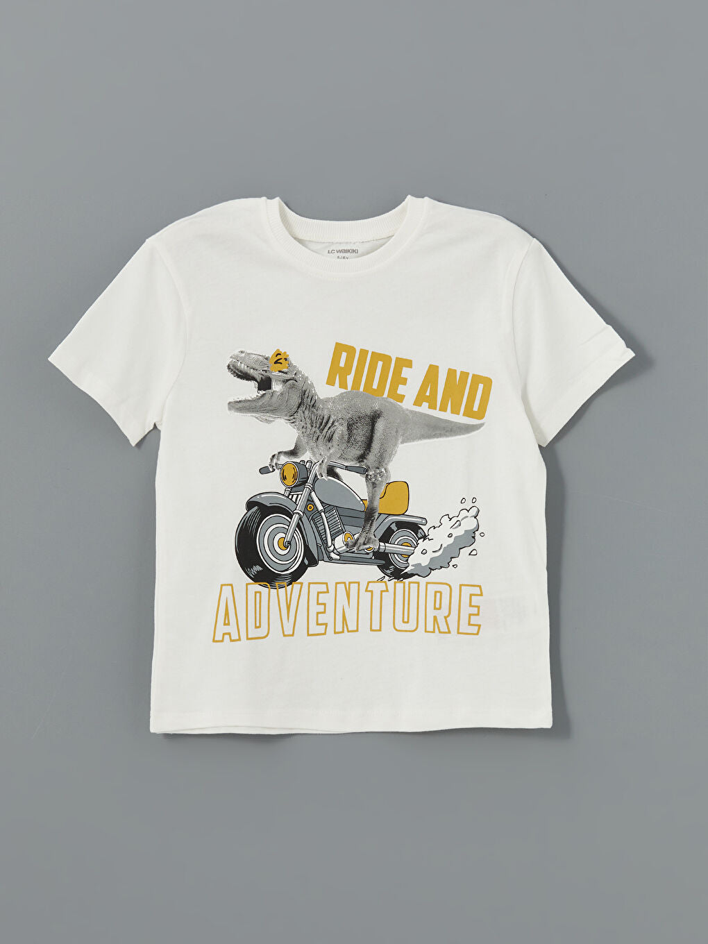 LCW Kids Black Crew Neck Printed Boy T-Shirt 2-Pack