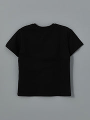 LCW Kids Black Crew Neck Printed Boy T-Shirt 2-Pack