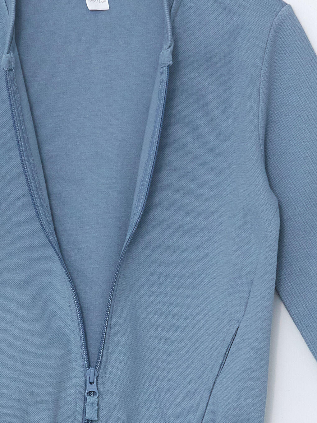 LCW Kids Blue Basic Boy Zippered Sweatshirt