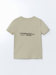 LCW Kids Khaki Crew Neck Boy T-Shirt