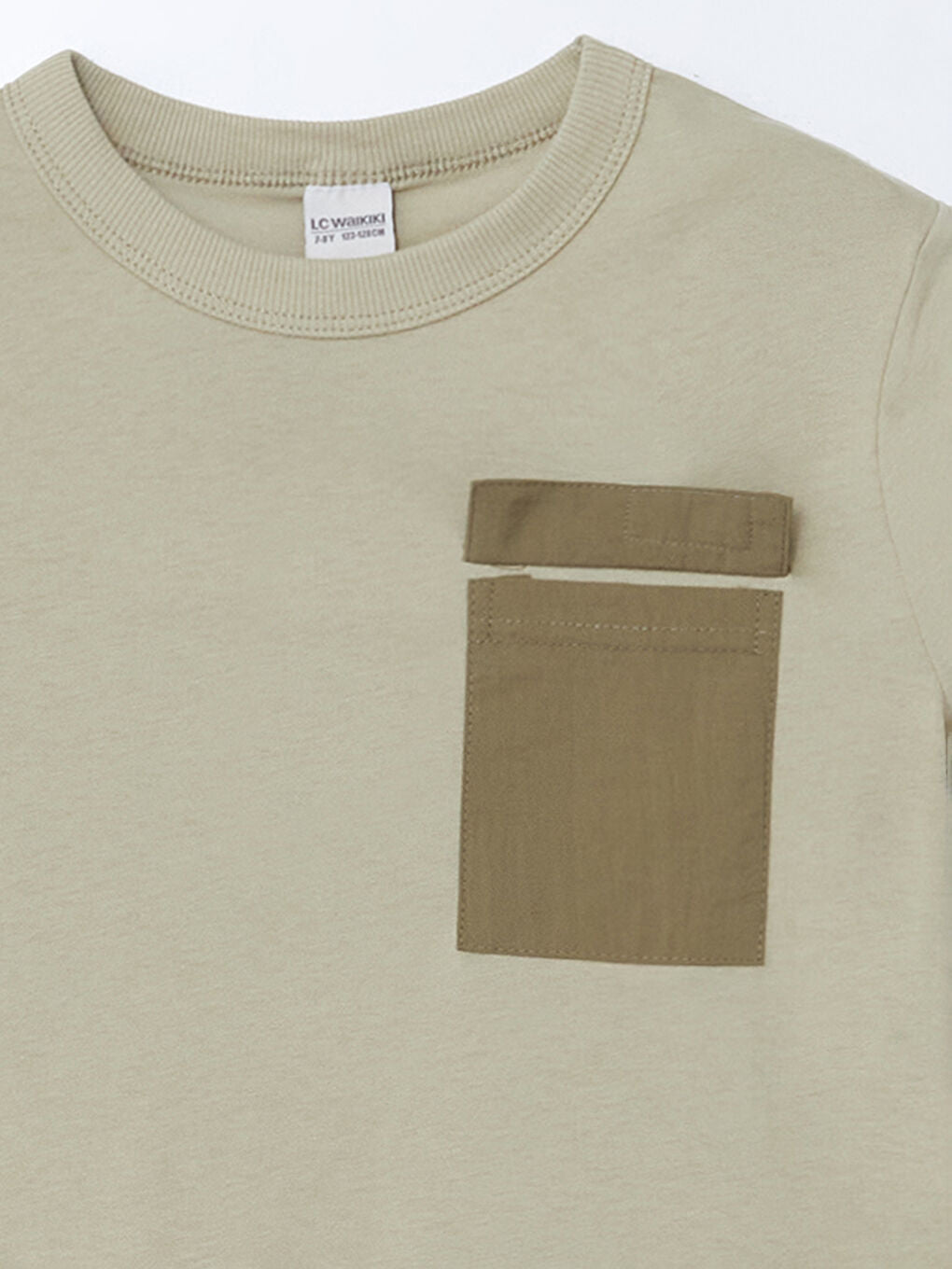 LCW Kids Khaki Crew Neck Boy T-Shirt