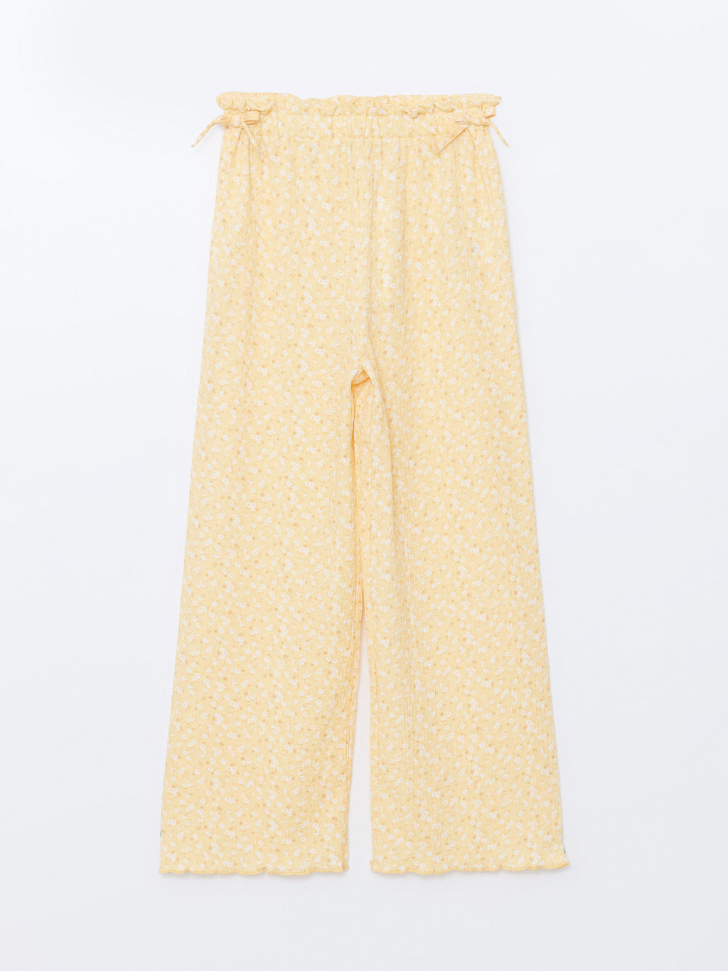 Elastic Waist Floral Girls Tracksuit Bottoms