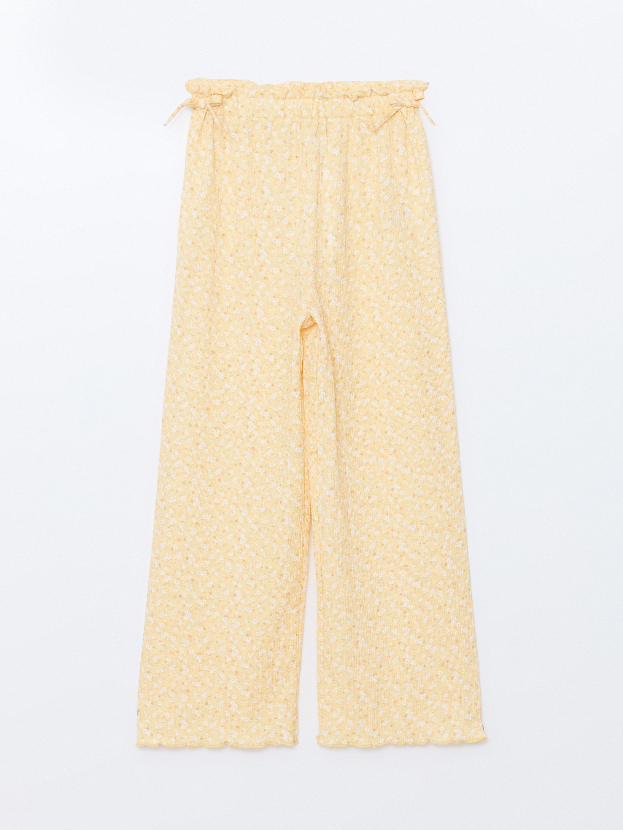 Elastic Waist Floral Girls Tracksuit Bottoms