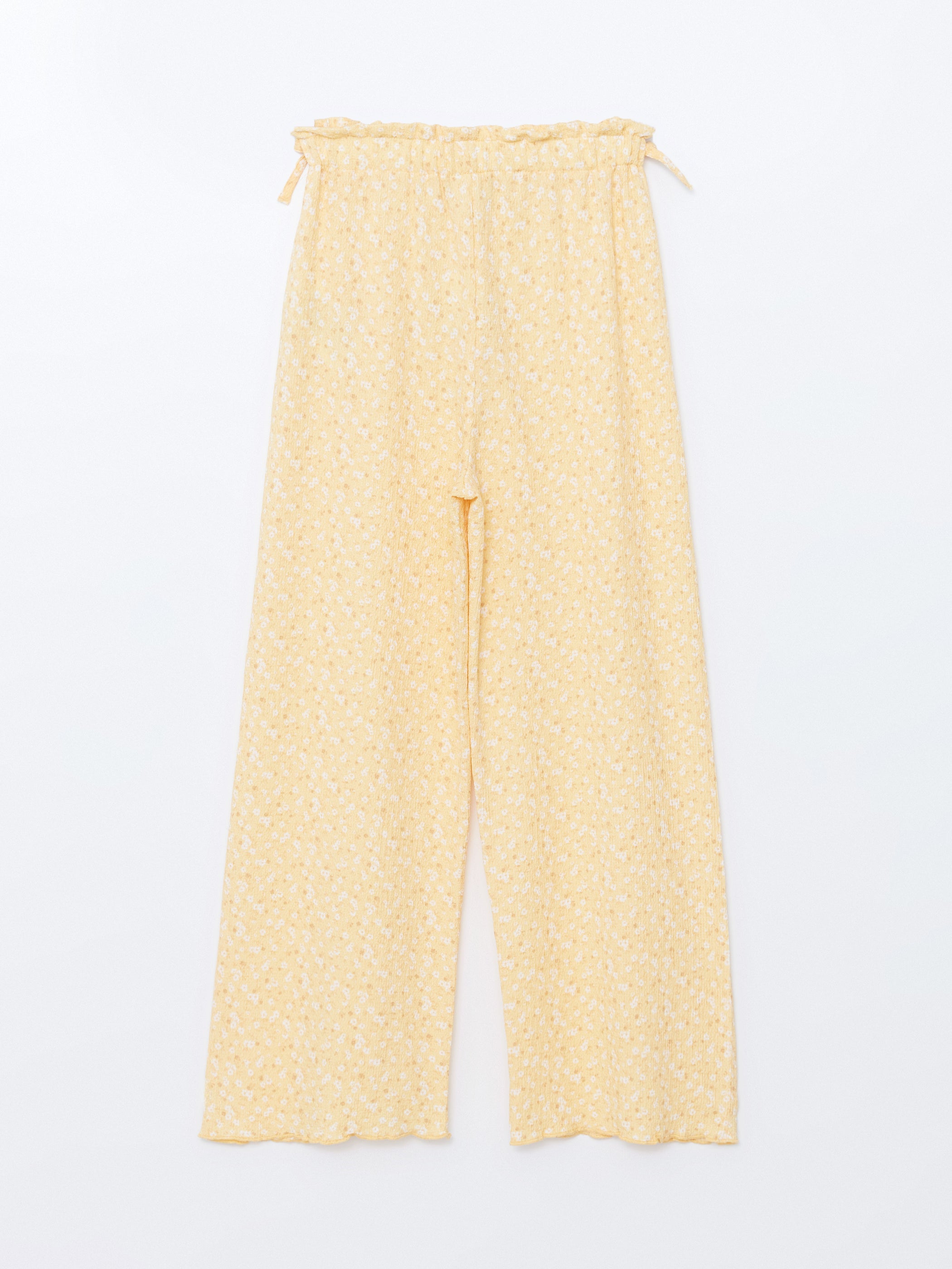Elastic Waist Floral Girls Tracksuit Bottoms