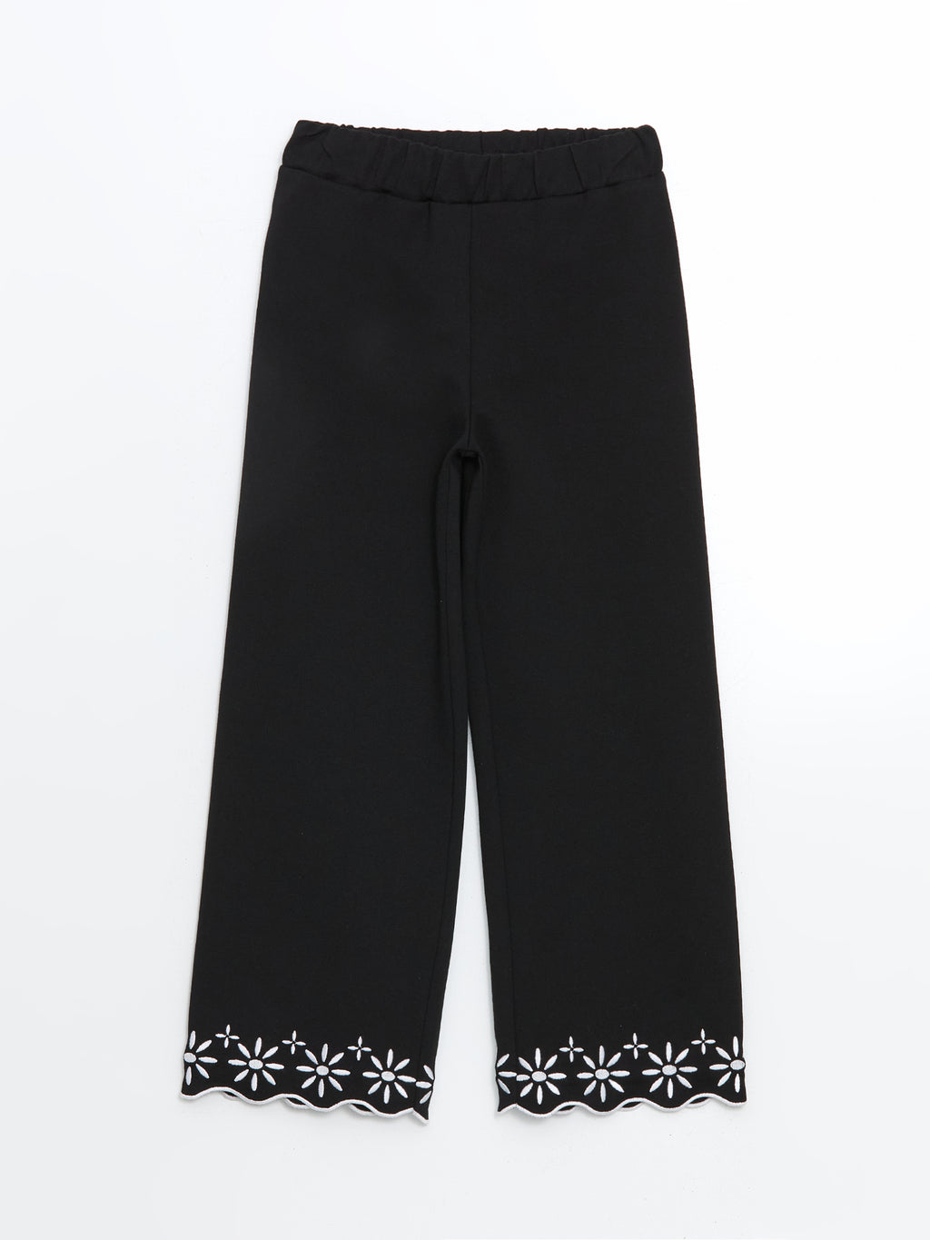 Elastic Waist Floral Girl Trousers