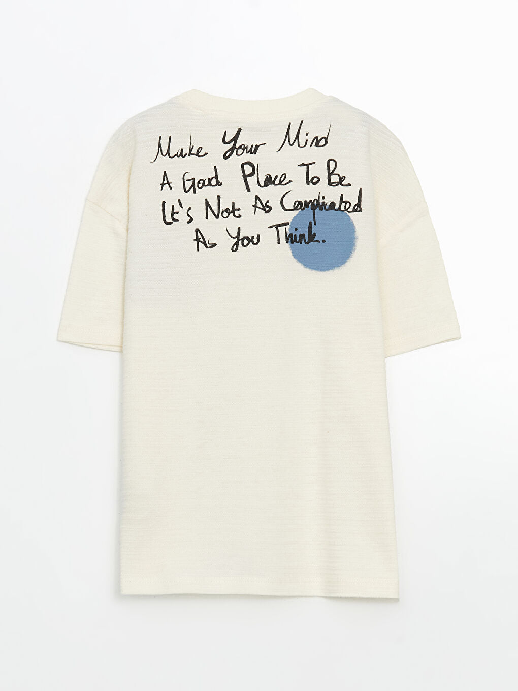 LCW Kids Beige Crew Neck Printed Boy T-Shirt