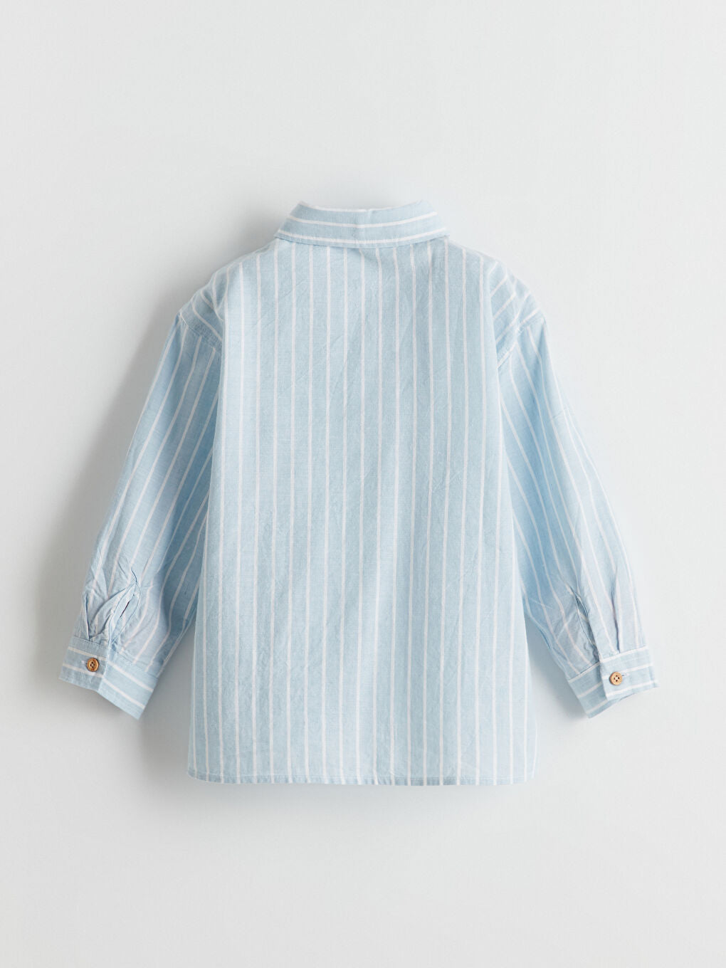 LCW Kids Blue Long Sleeve Striped Boy Shirt