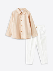 LCW Kids Basic Boy Shirt And Pants 2-Pack