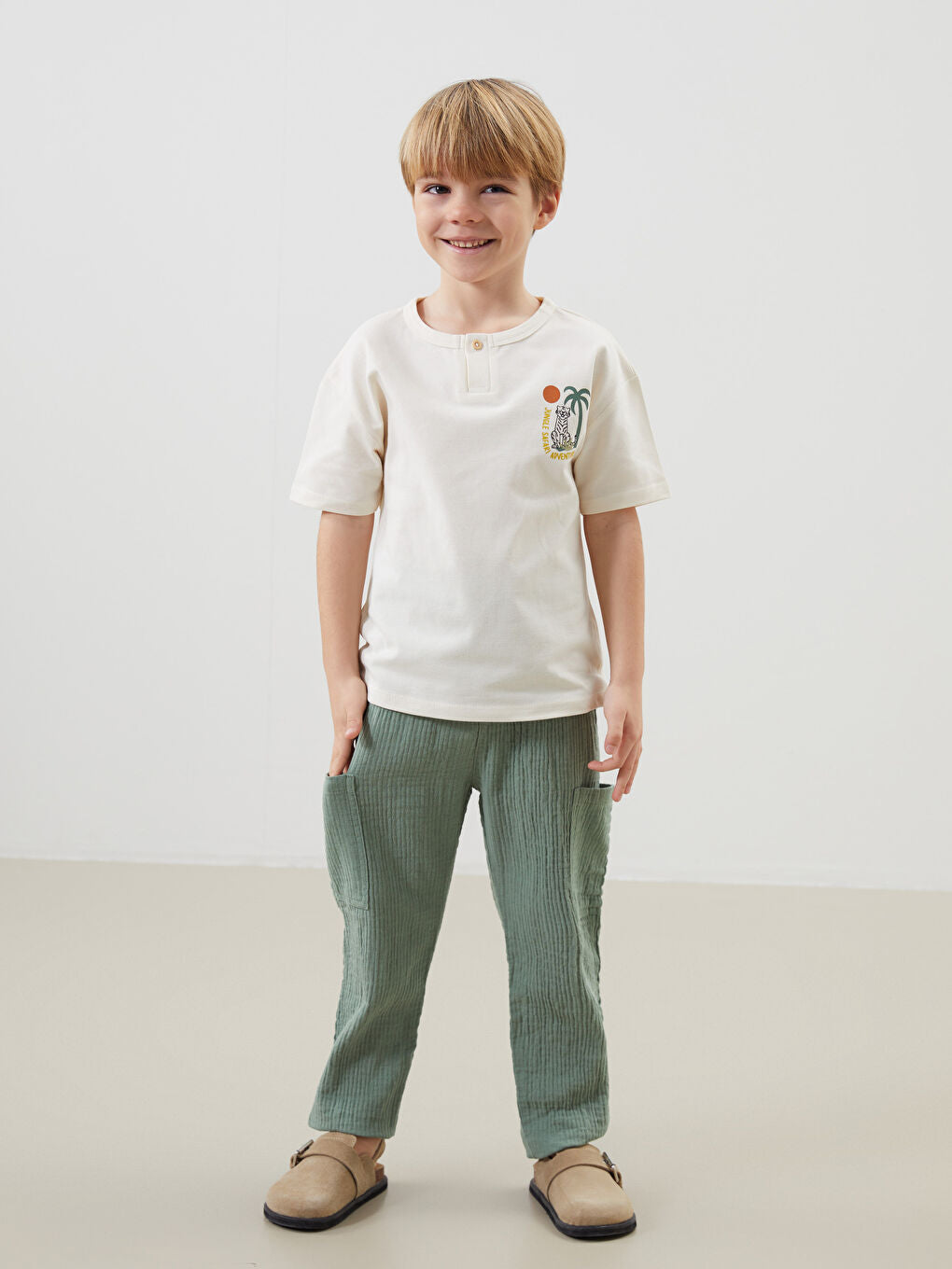 LCW baby Green Basic Boy Cargo Pants