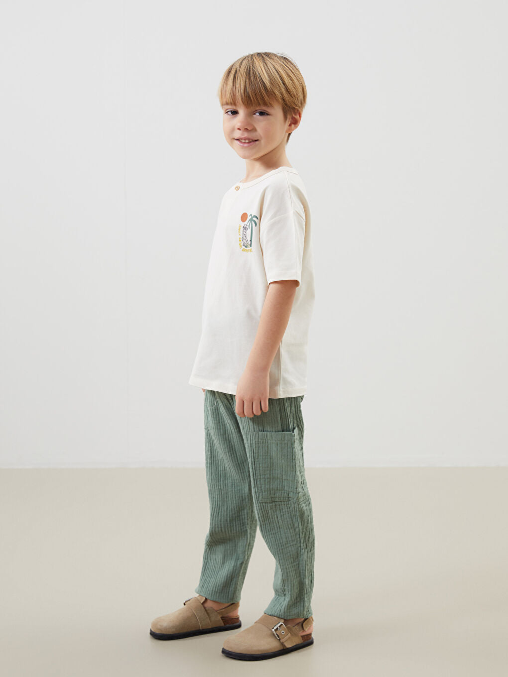 LCW baby Green Basic Boy Cargo Pants