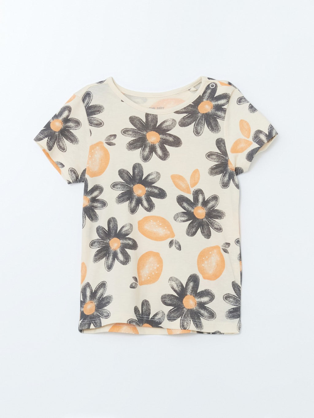 LCW Baby Crew Neck Floral Baby Girl Pajama Set