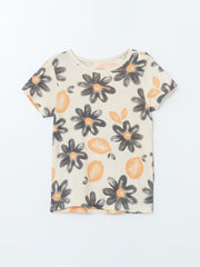 LCW Baby Crew Neck Floral Baby Girl Pajama Set