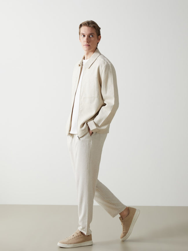 LCW Vision Standard Fit Linen Blend Men Trousers Hover Image