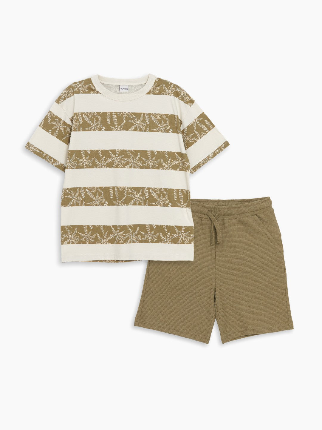 LCW Kids Crew Neck Boy T-Shirt And Shorts