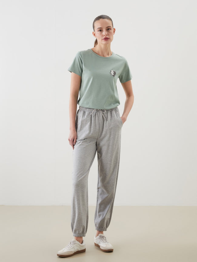 LCW Classic Elasticated Waist Women Jogger Sweatpants Main Image