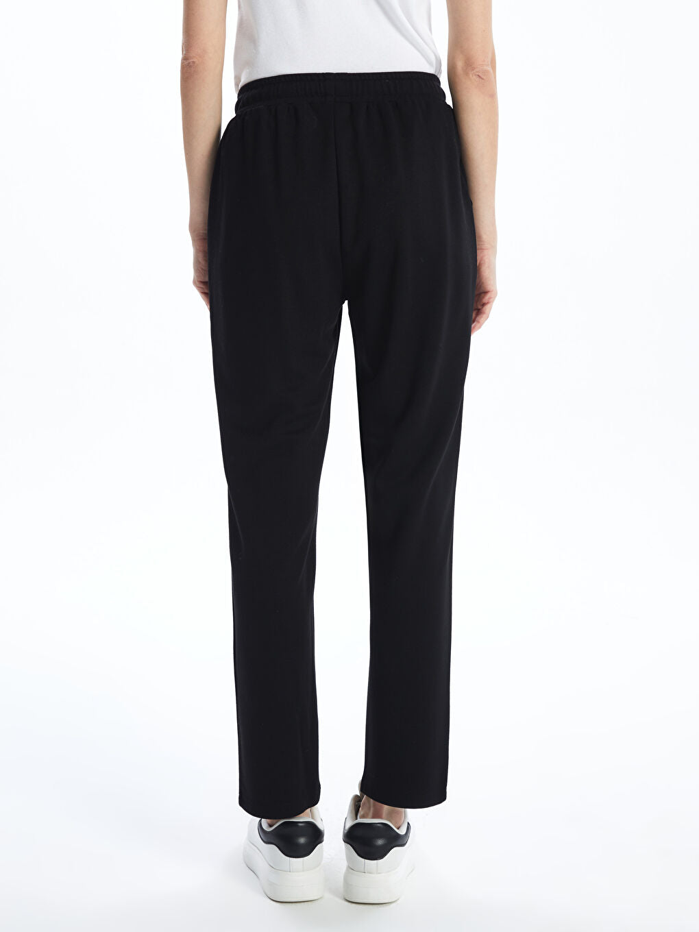 LCWAIKIKI Classic Ecru Elastic Waist Women Tracksuit Bottoms