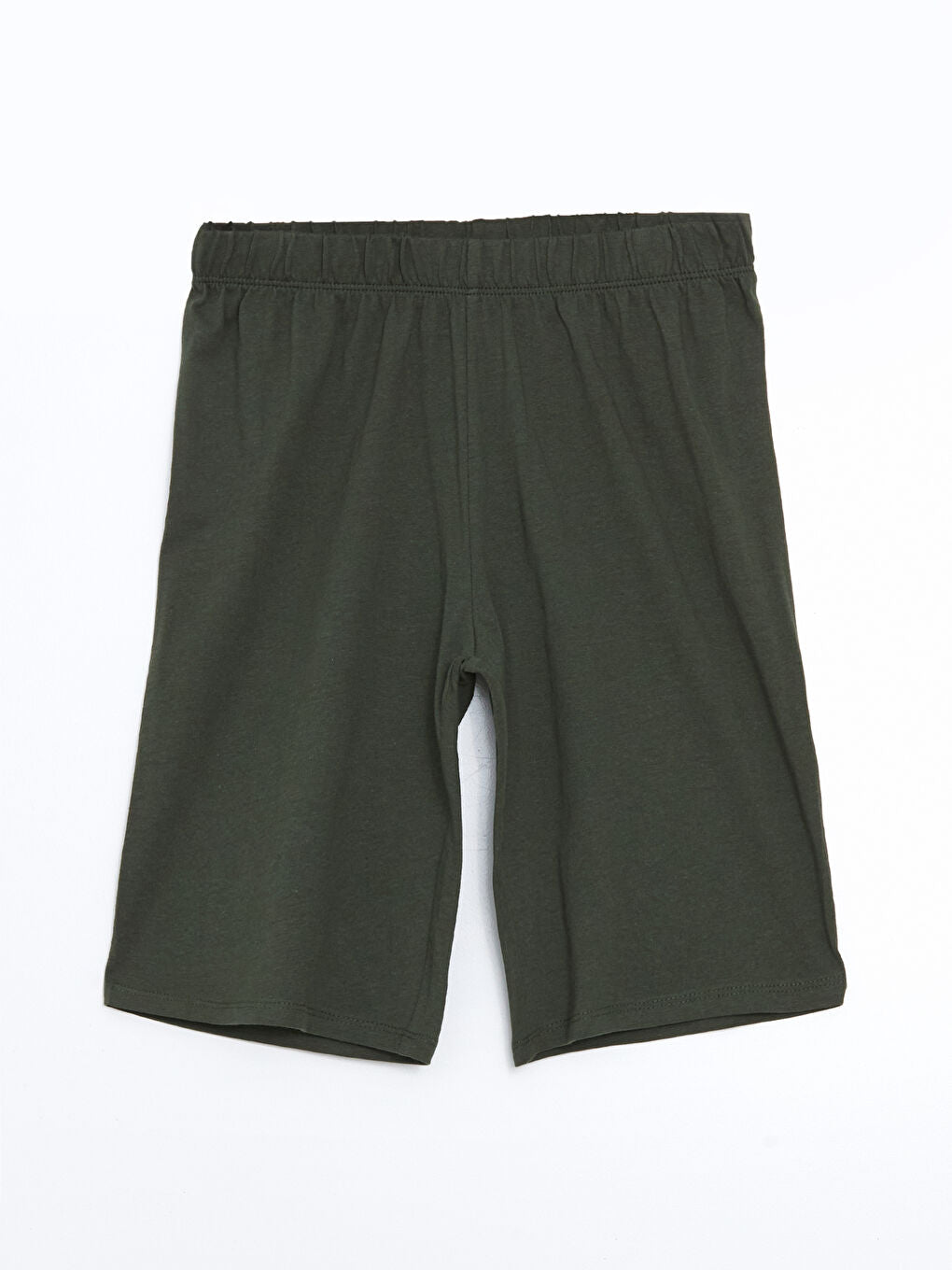 LCW Kids Beige Crew Neck Boy Shorts Pajama Set