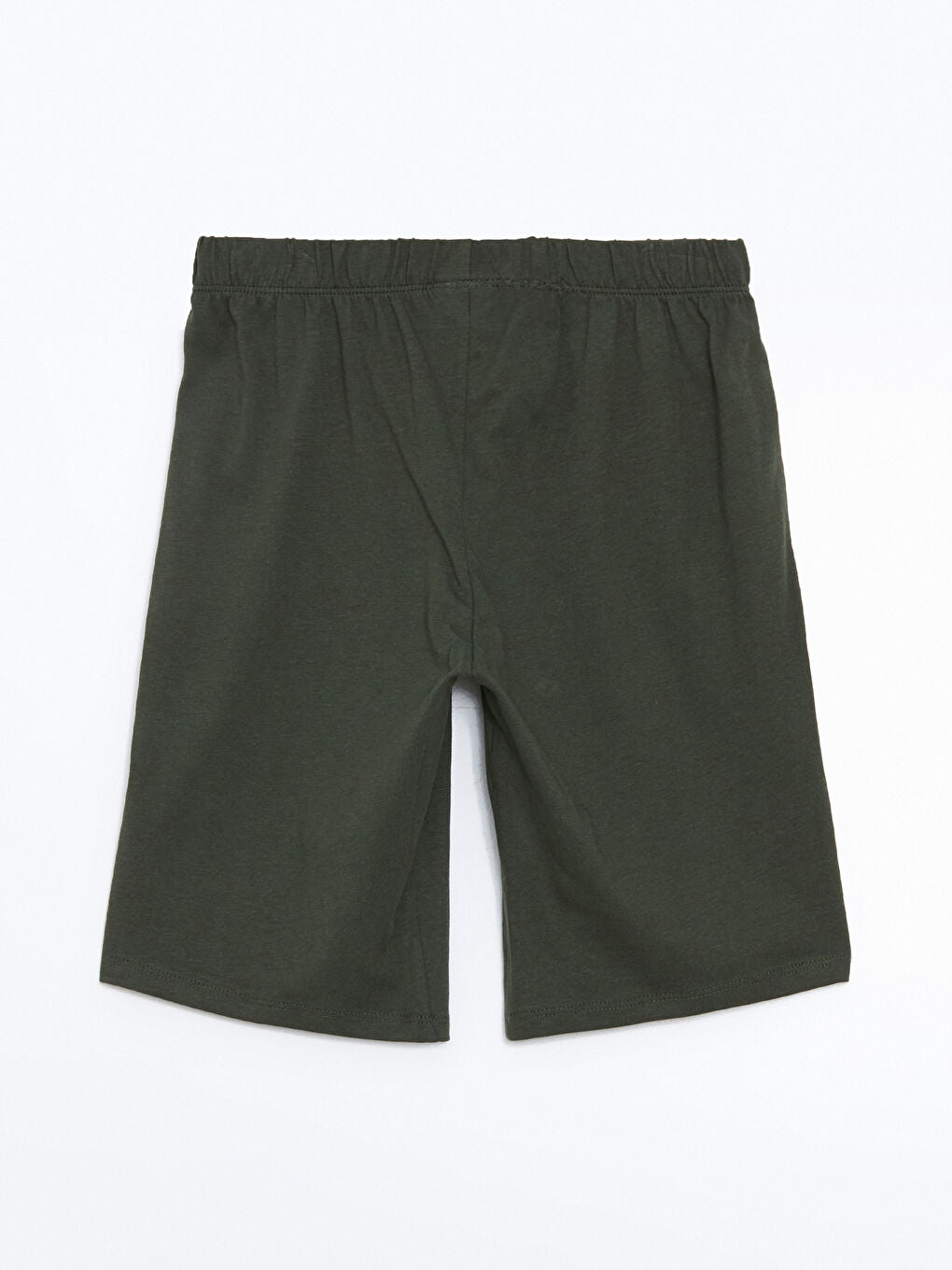 LCW Kids Beige Crew Neck Boy Shorts Pajama Set
