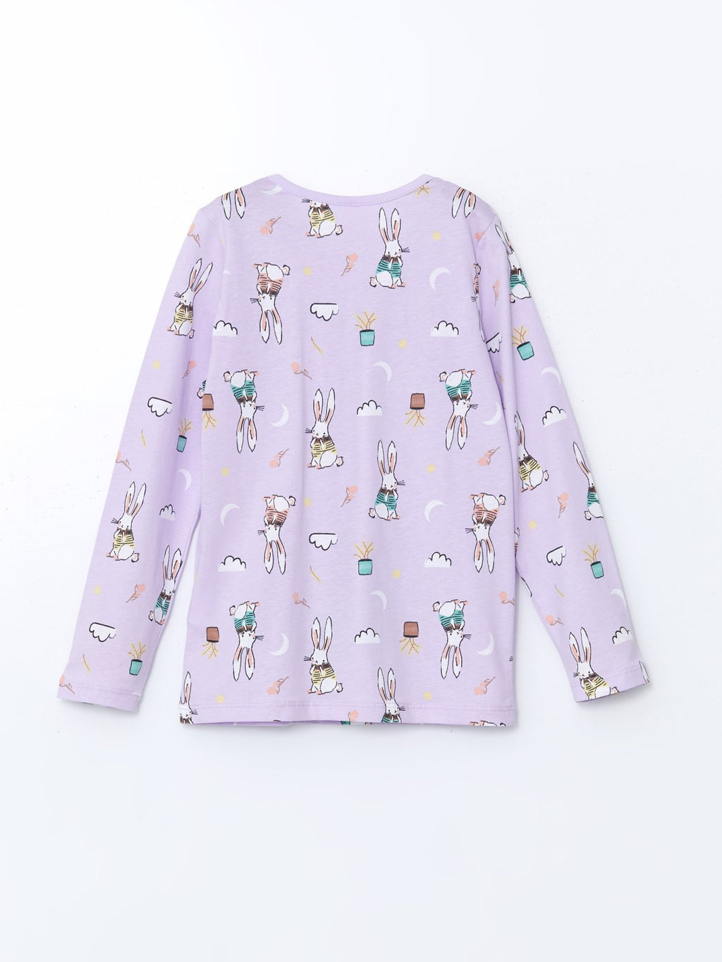 LCW Kids Crew Neck Girls Pajama Set