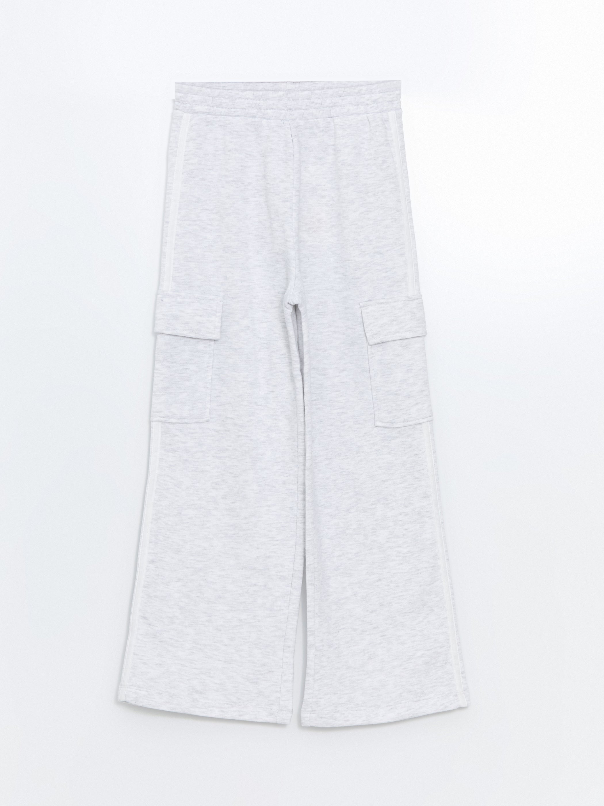 Elastic Waist Girls Thick Cargo Sweatpants