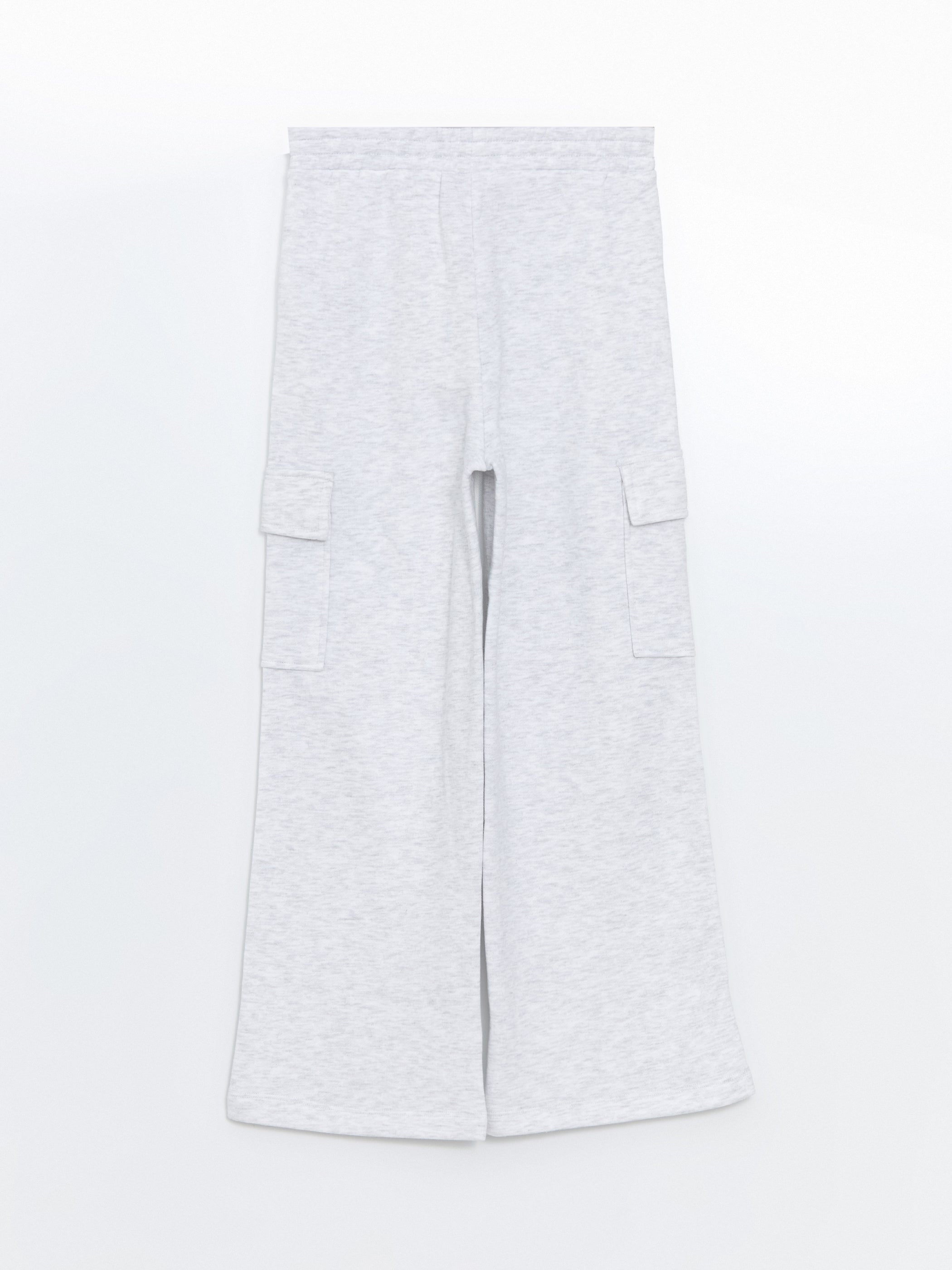 Elastic Waist Girls Thick Cargo Sweatpants