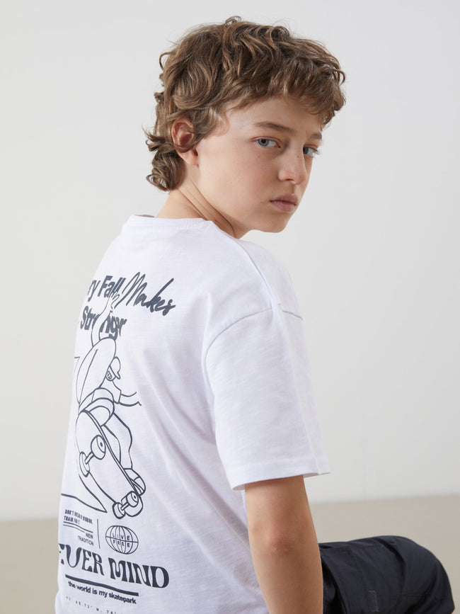 LCW Kids Crew Neck Boy T-Shirt Hover Image