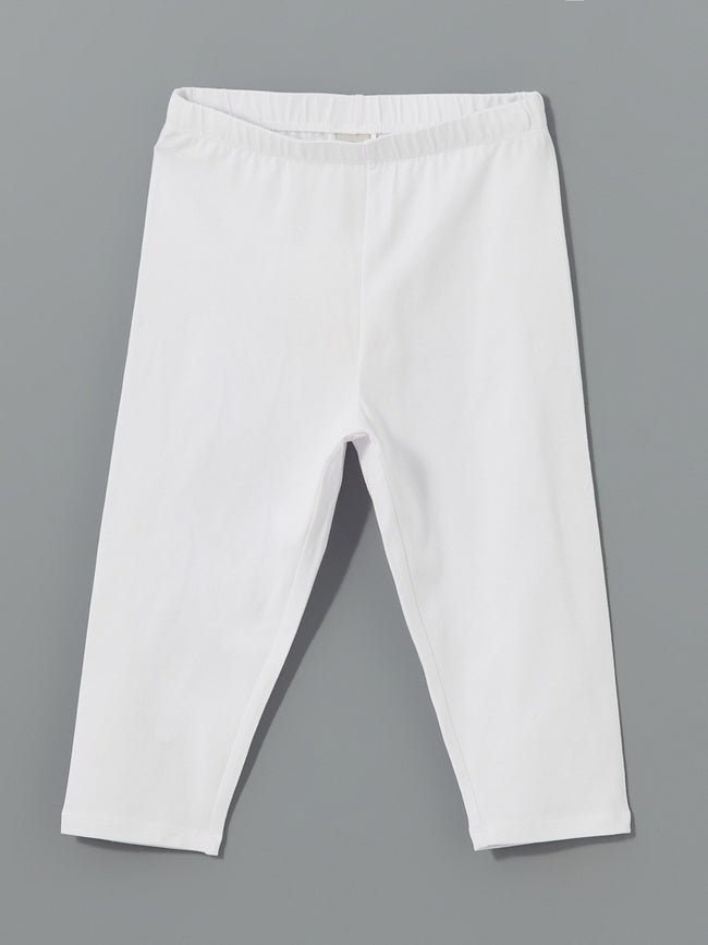 LCW Kids Elastic Waist 3/4 Length Girls Leggings Hover Image