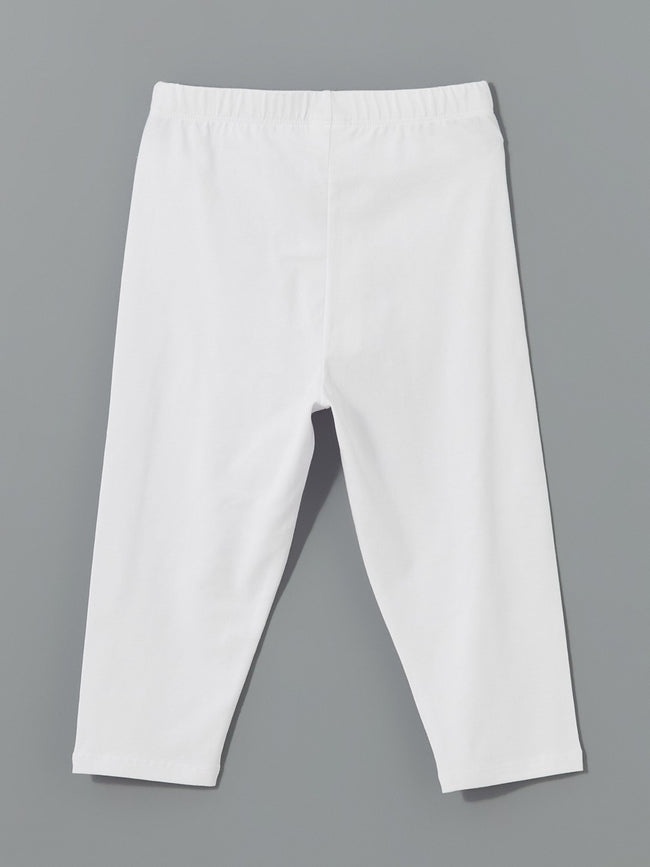 LCW Kids Elastic Waist 3/4 Length Girls Leggings Main Image