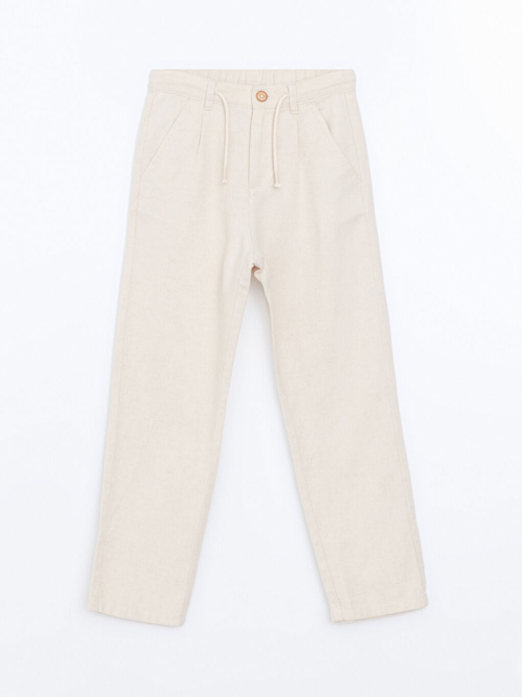 LCW Kids Anthracite Elastic Waist Linen Blend Boy Trousers