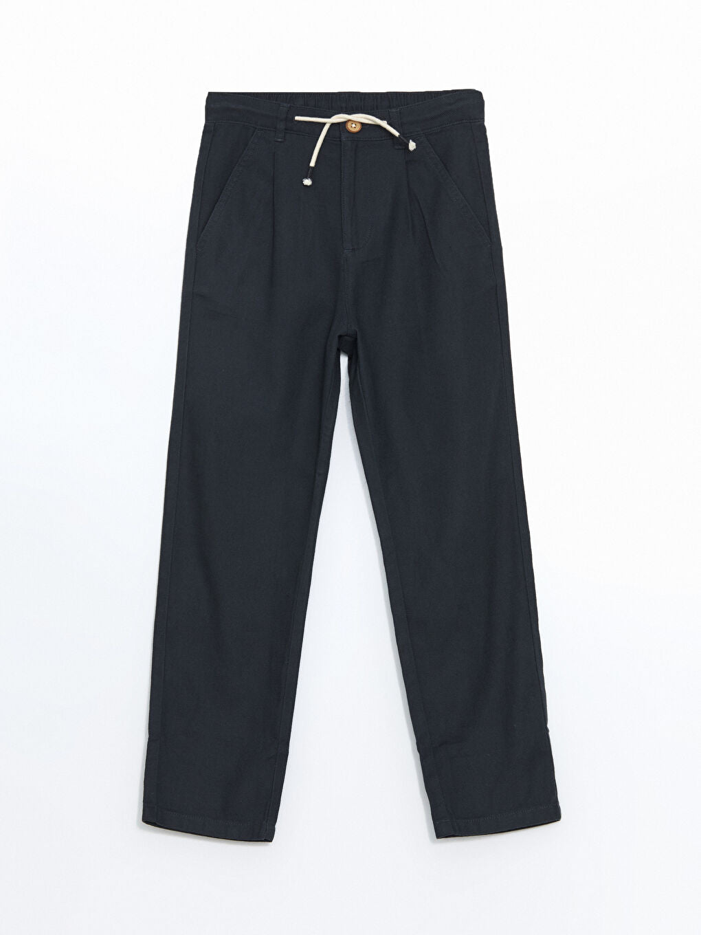 LCW Kids Anthracite Elastic Waist Linen Blend Boy Trousers