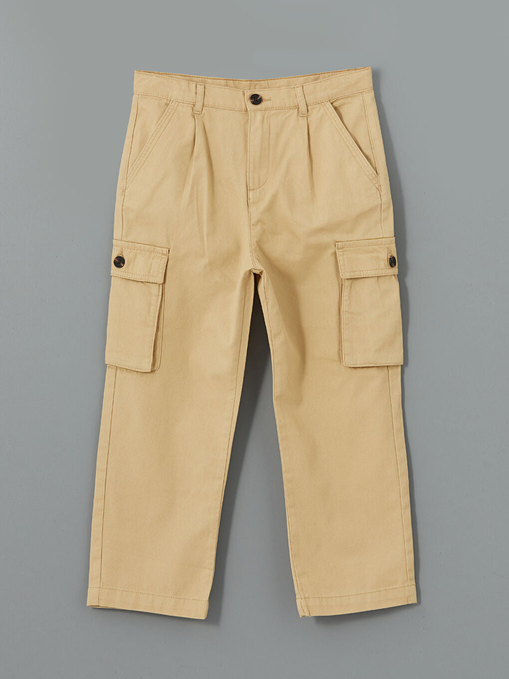 LCW Kids Beige Adjustable Waist Elasticated Boy Cargo Pants