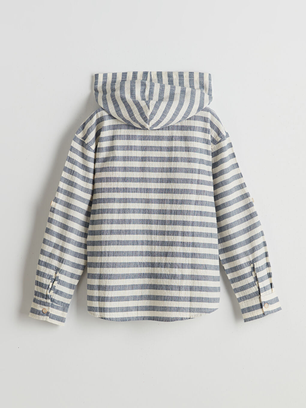 LCW Kids Navy Blue Hooded Boy Shirt