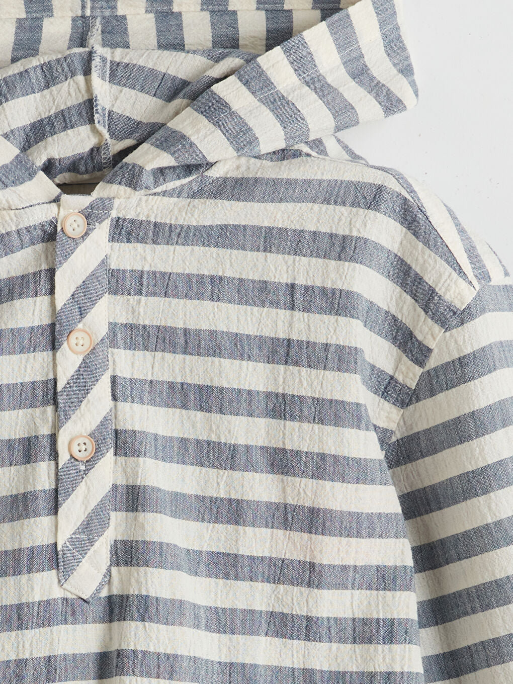 LCW Kids Navy Blue Hooded Boy Shirt