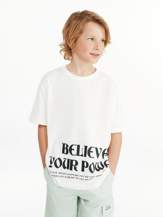 LCW Kids Crew Neck Boy T-Shirt Hover Image
