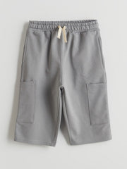 LCW Kids Elastic Waist Basic Boys Cargo Shorts