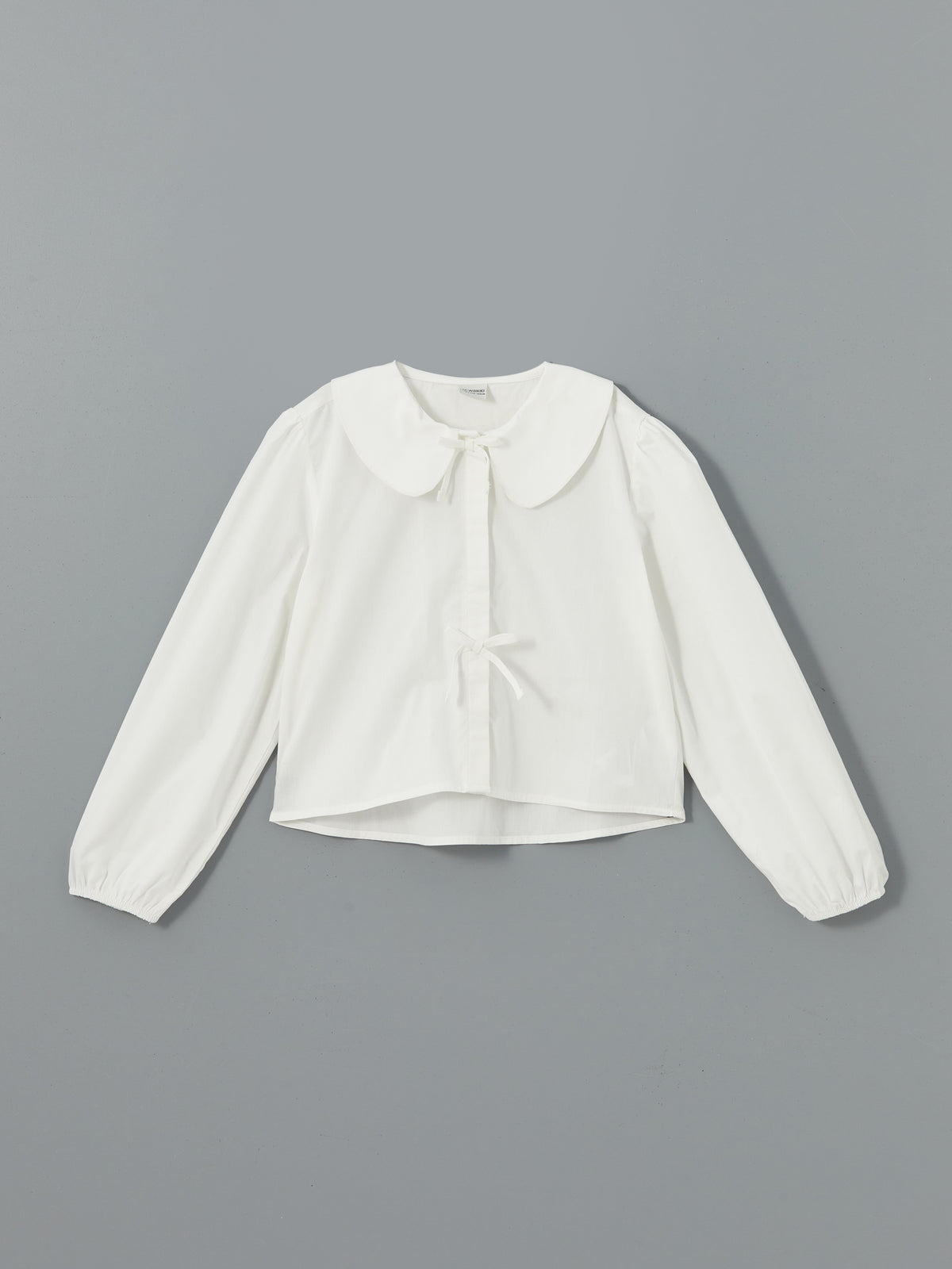 Loose Fit Poplin Bow Girls Shirt