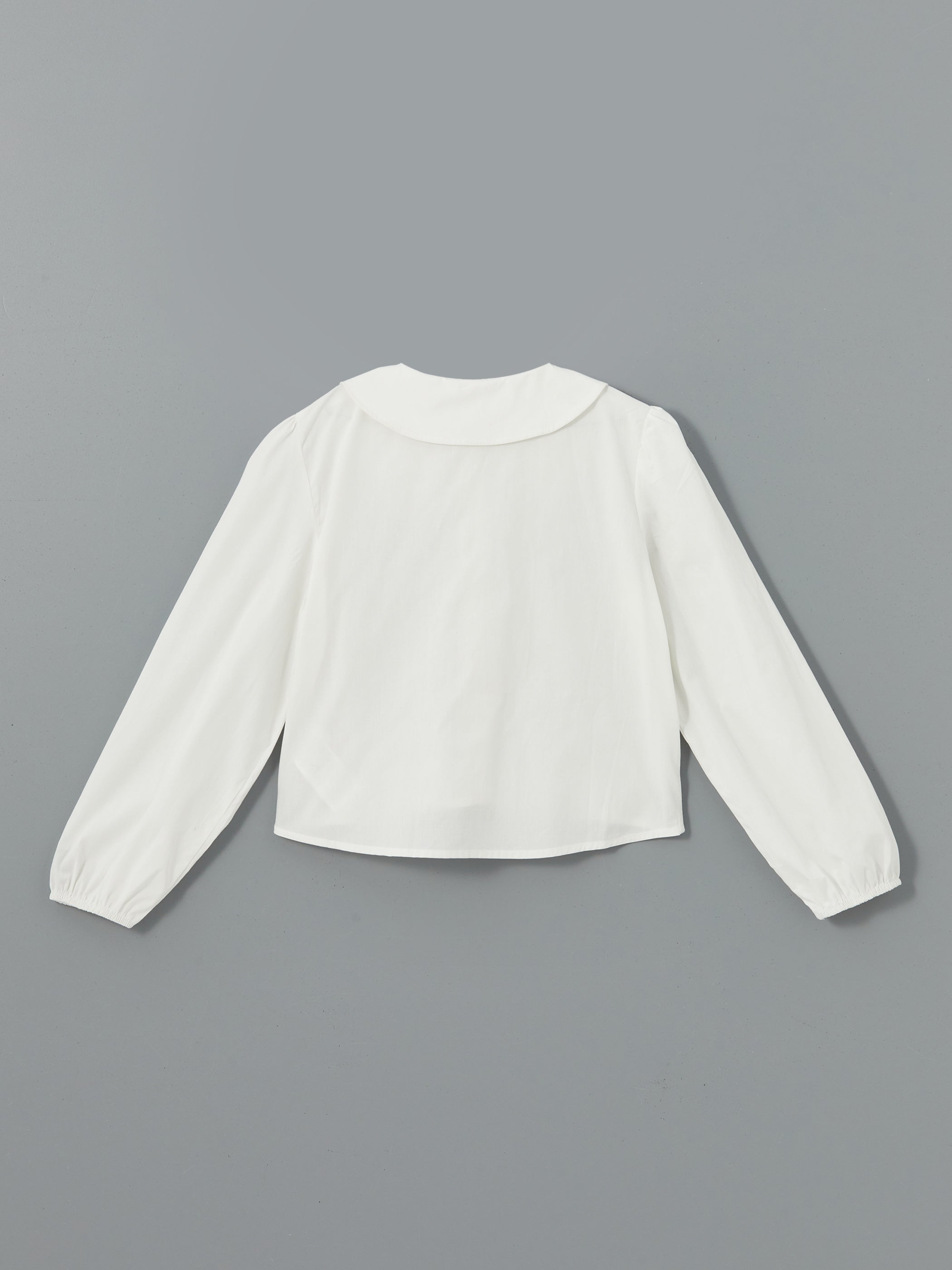 Loose Fit Poplin Bow Girls Shirt