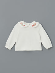 LCW baby Pink Baby Collar Girl Blouse and Dress 2-Piece